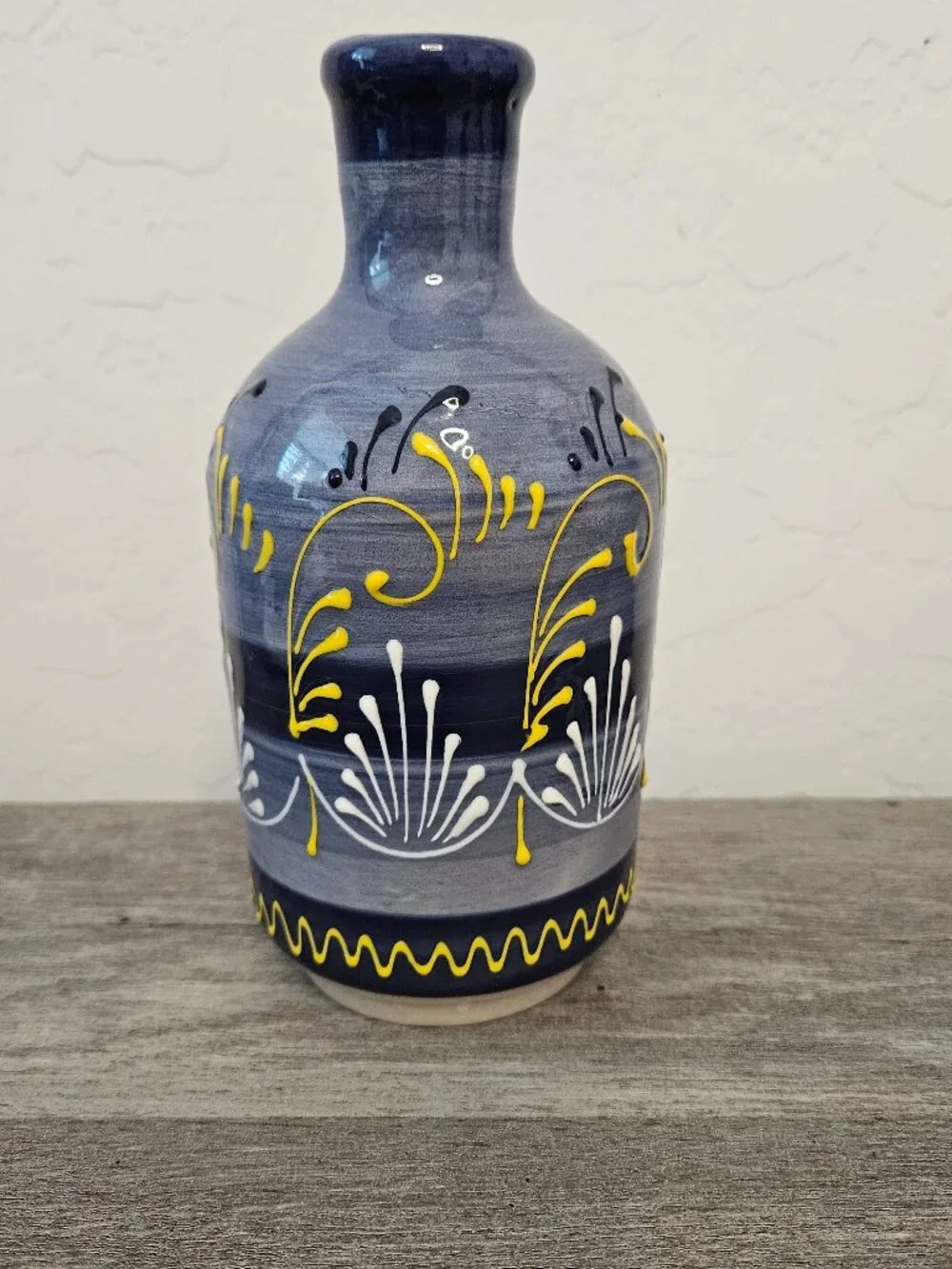 Vintage Hand Painted Hnos Pedraza Ceramic Art Pottery Vase Spain 7.5